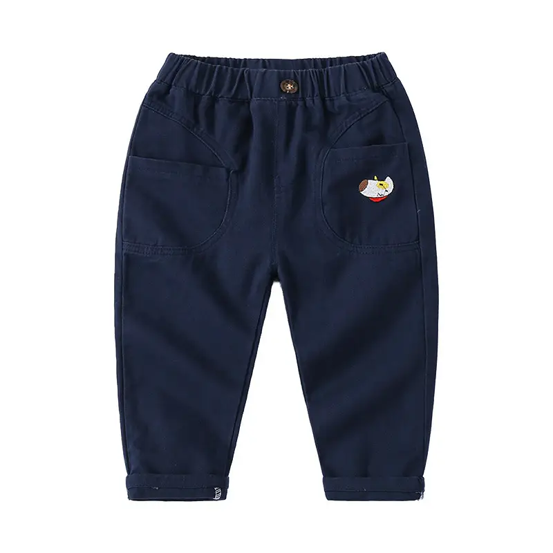 2023 Kids Green Casual Pants with Cartoon Patch - Image 6