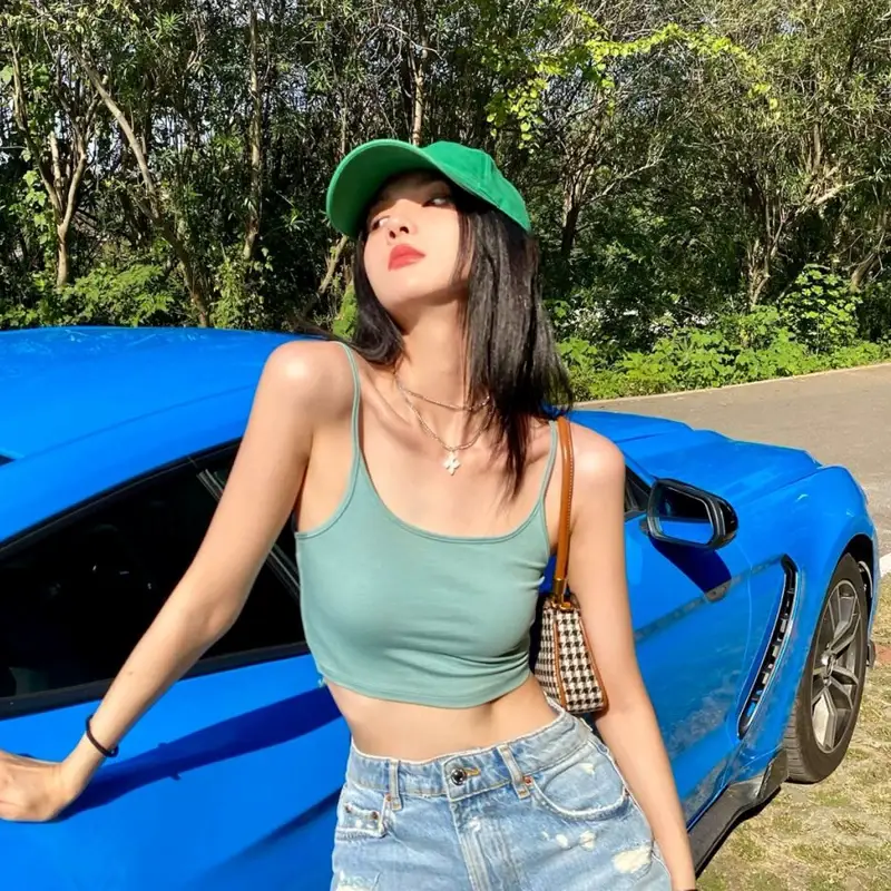 Green R Cap Women Sun Hat Face Protector — feature 7