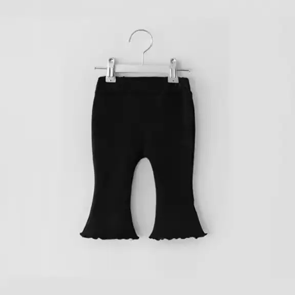 Korean Spring New Girls' Plaid Flared Pants Baby Cotton