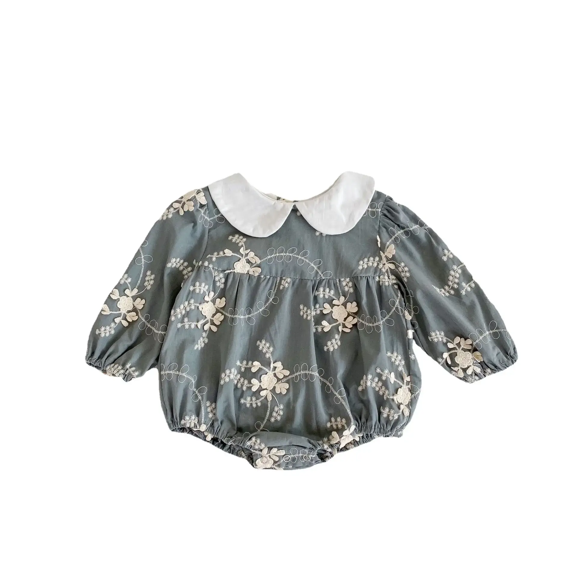 2025 Spring Baby Girl Embroidered Skirt & Romper Set - Image 8