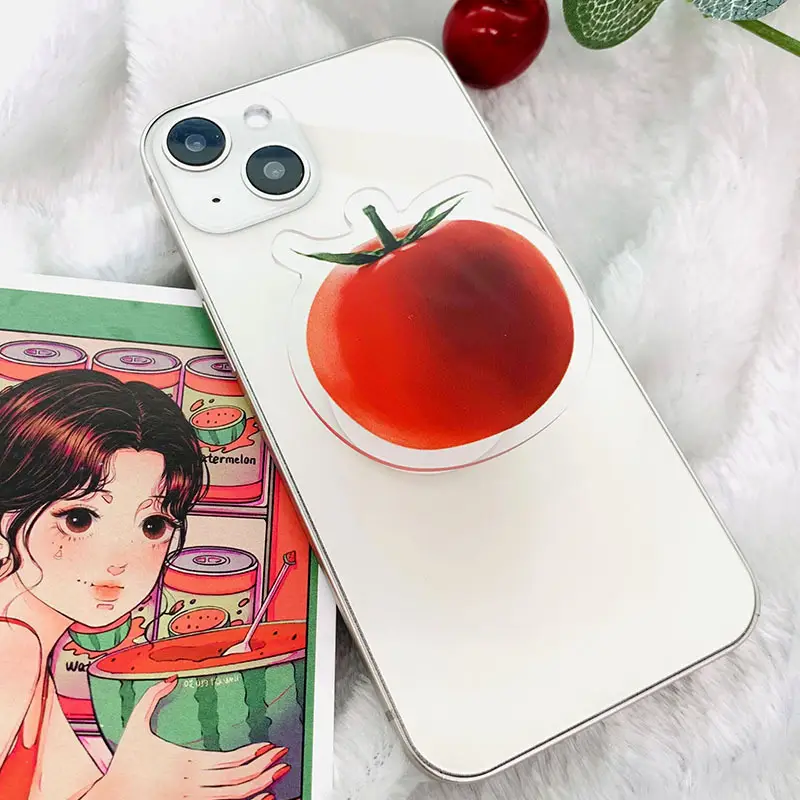 Special-shaped phone airbag bracket with tomato tomato ins design — feature 4