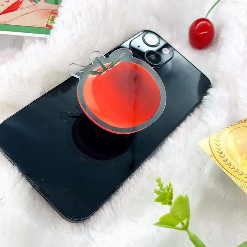 Special-shaped phone airbag bracket with tomato tomato ins design — feature 6