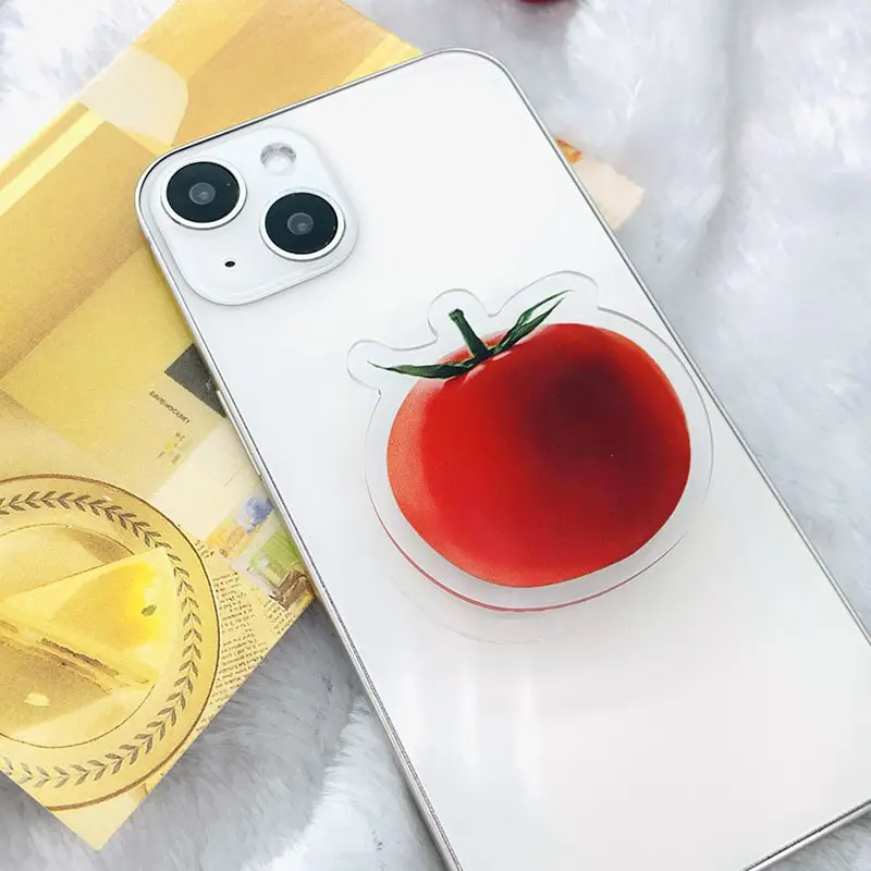 Special-shaped phone airbag bracket with tomato tomato ins design — feature 8