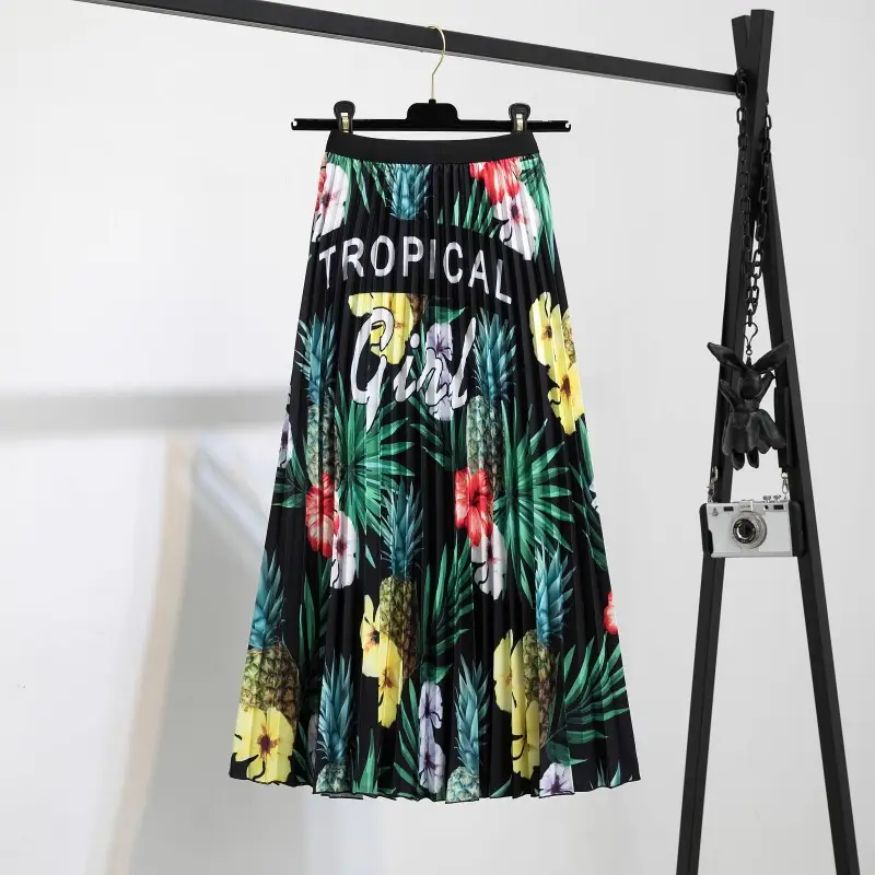 Printed Leopard Print Pleated Skirt for Women - Image 10