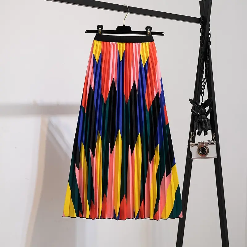 Printed Leopard Print Pleated Skirt for Women - Image 12