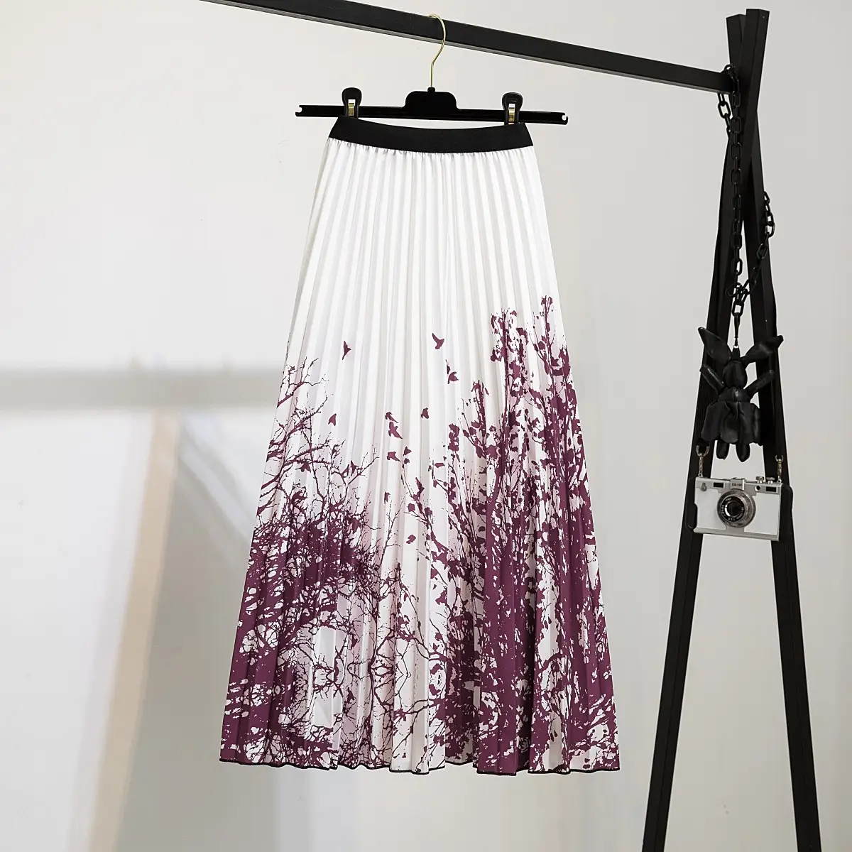 Printed Leopard Print Pleated Skirt for Women - Image 18