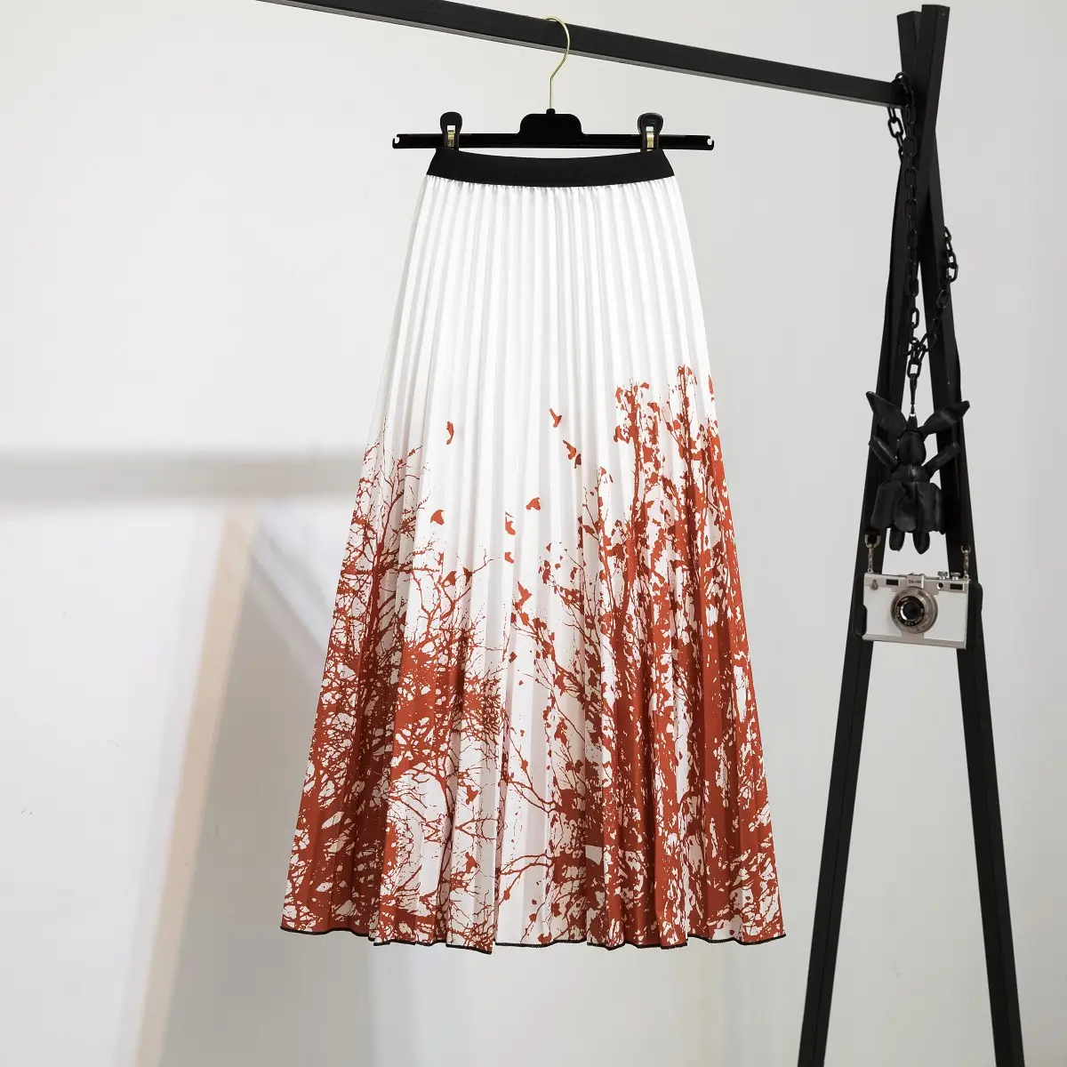 Printed Leopard Print Pleated Skirt for Women - Image 19
