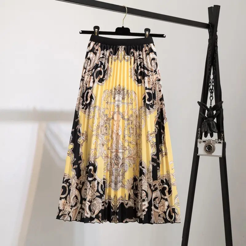 Printed Leopard Print Pleated Skirt for Women - Image 28