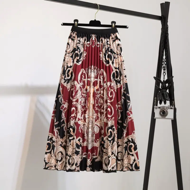 Printed Leopard Print Pleated Skirt for Women - Image 29