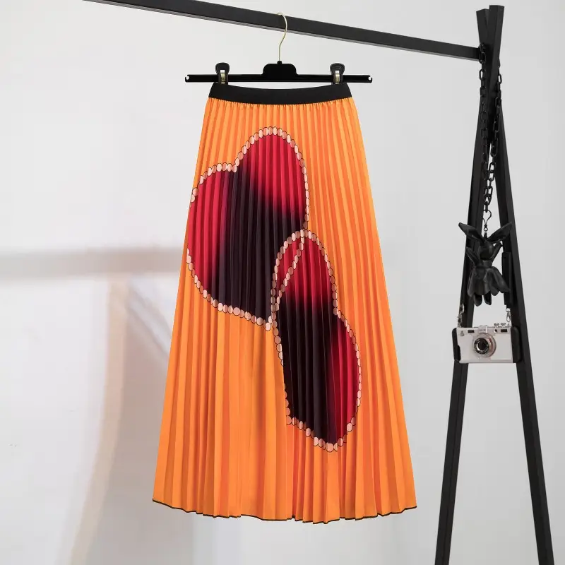Printed Leopard Print Pleated Skirt for Women - Image 9