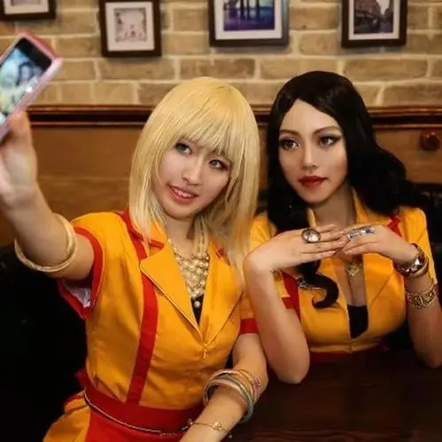2 Broke Girls Anime Cosplay Bar Fast Food Maid Work Performance Costume Cross-Border - Image 2