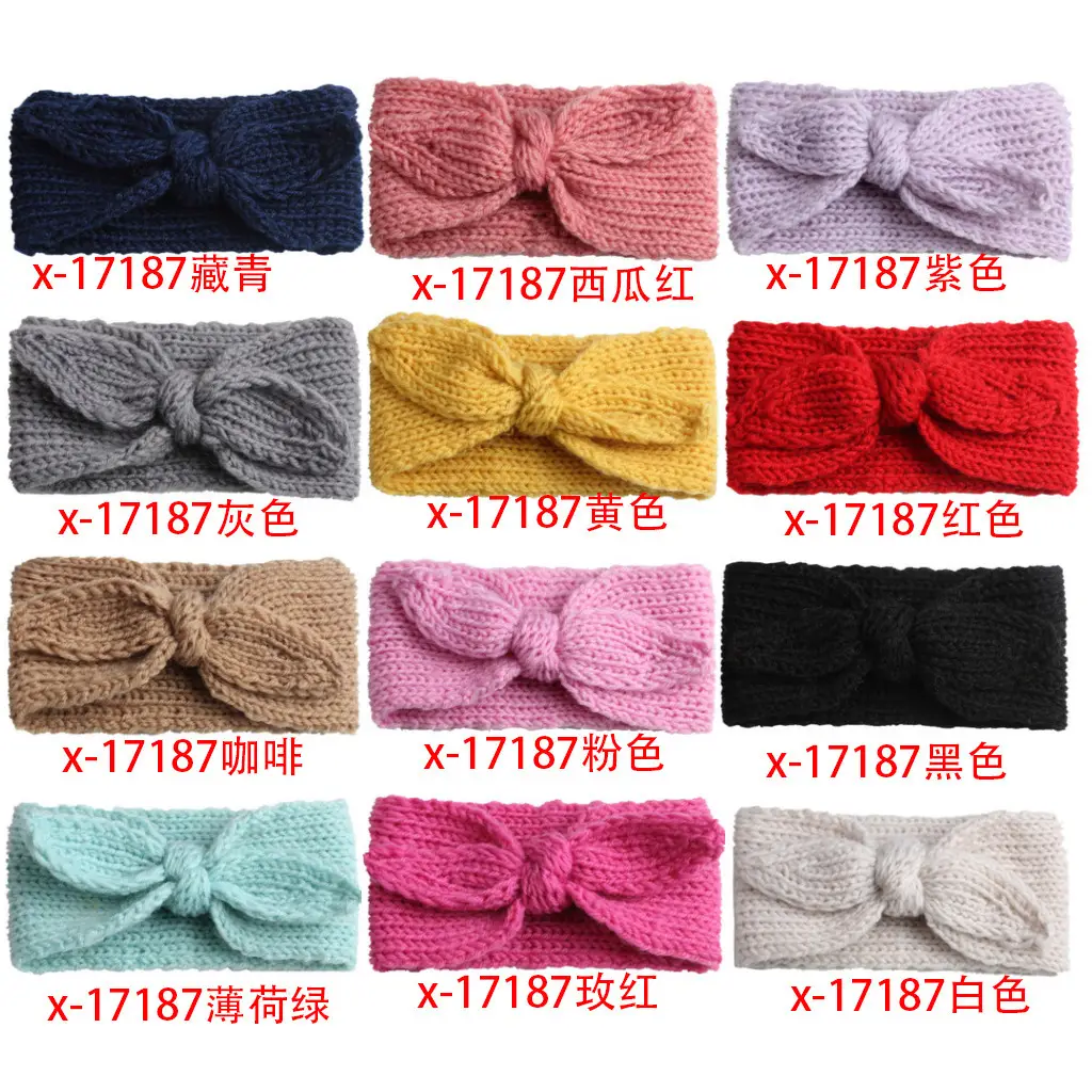 Red Knitted Bow Headband for Girls Baby Accessories - Image 12