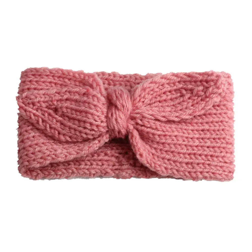 Red Knitted Bow Headband for Girls Baby Accessories - Image 2