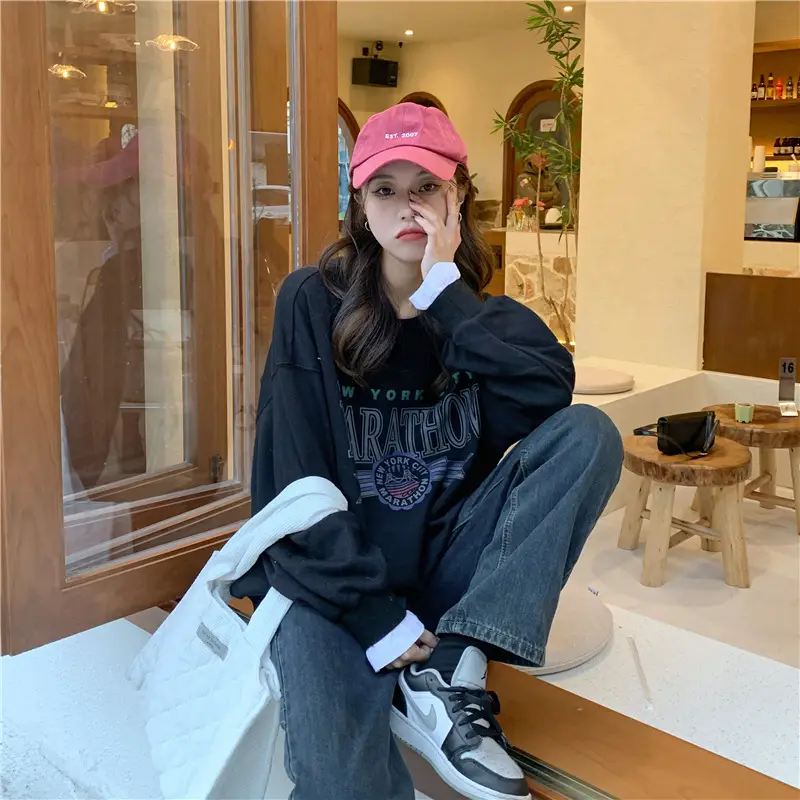 2022 Korean Style Women's Printed Letter Pullover Set — feature 18