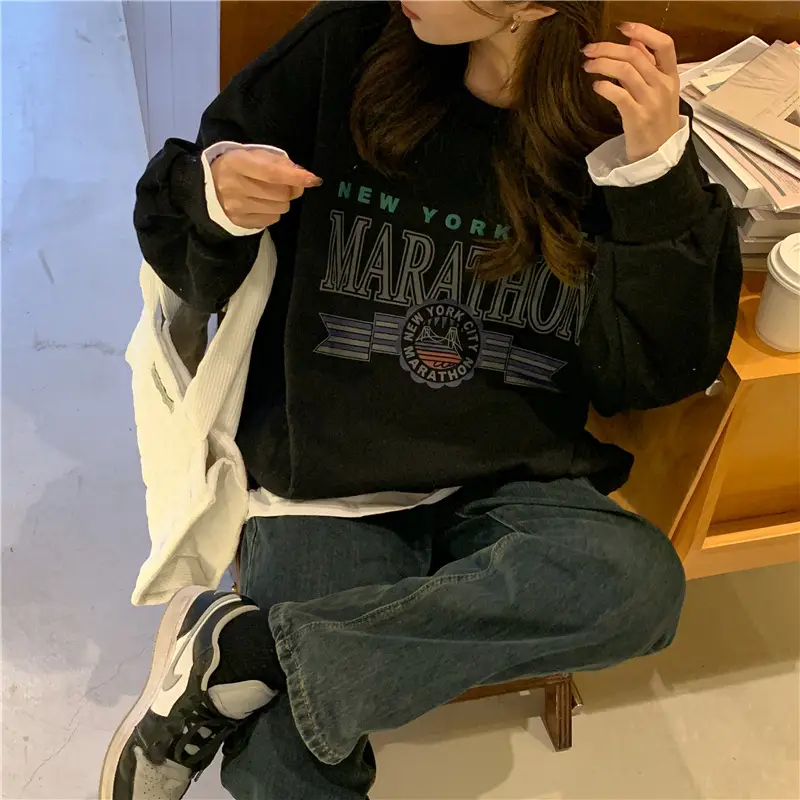 2022 Korean Style Women's Printed Letter Pullover Set — feature 21