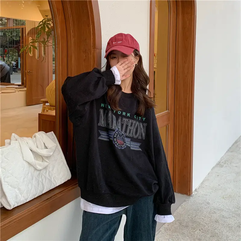 2022 Korean Style Women's Printed Letter Pullover Set — feature 23