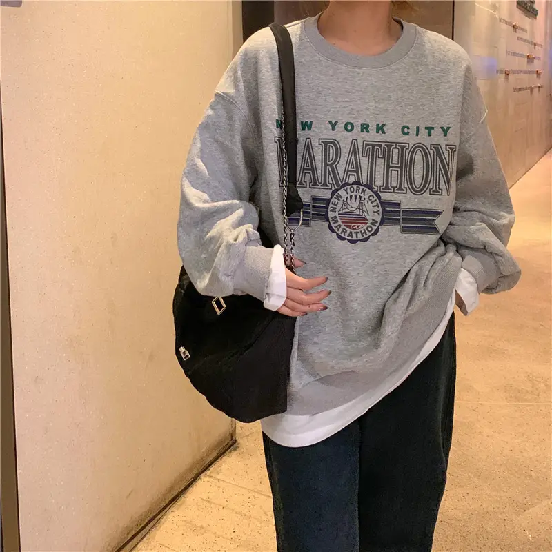 2022 Korean Style Women's Printed Letter Pullover Set — feature 8