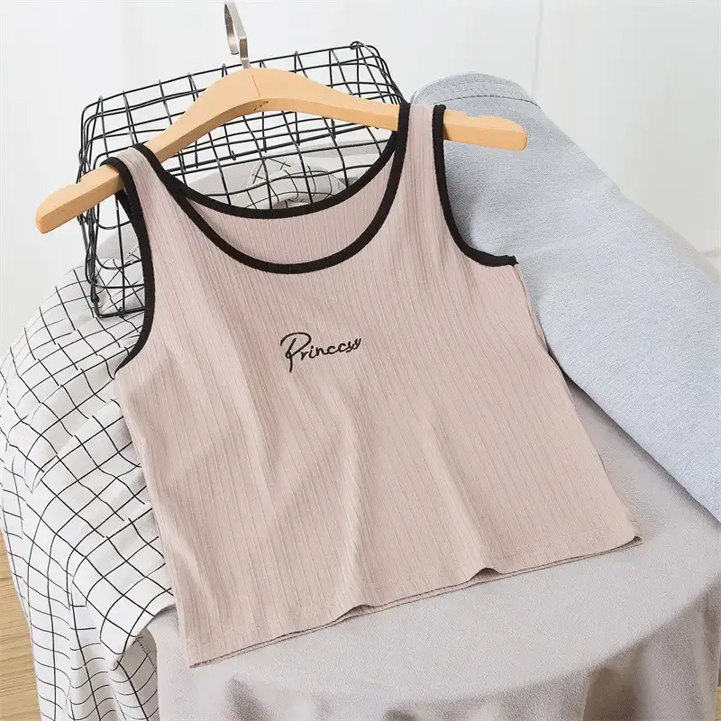 Women's Pink Camisole Vest with "Promise" Print
