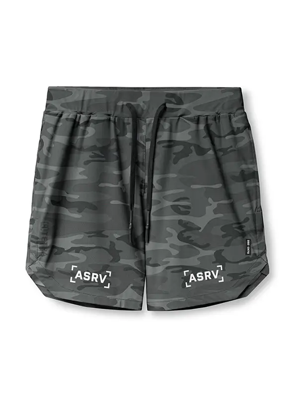 Men Camo Straight Leg Shorts with 3 Pockets