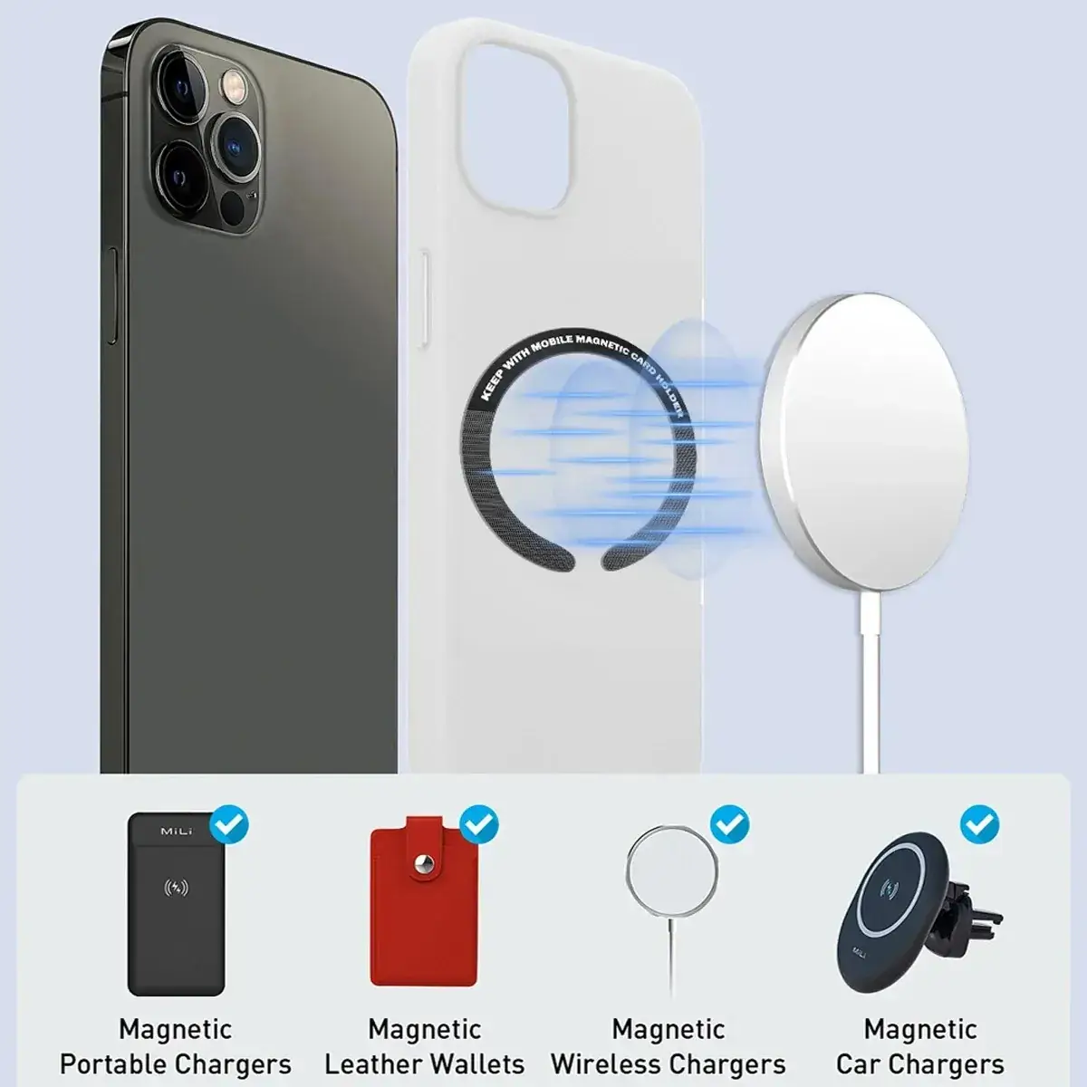 Wireless Charging Magnetic Ring White Ultra-Thin - Image 39