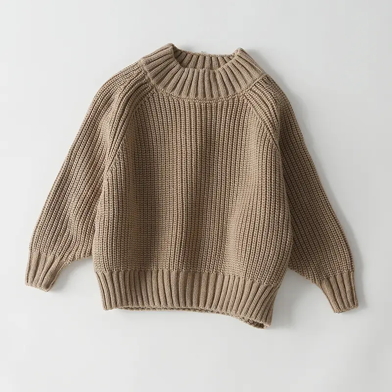 Forest-Themed Pure Cotton Half-Turtleneck Sweaters - Image 3