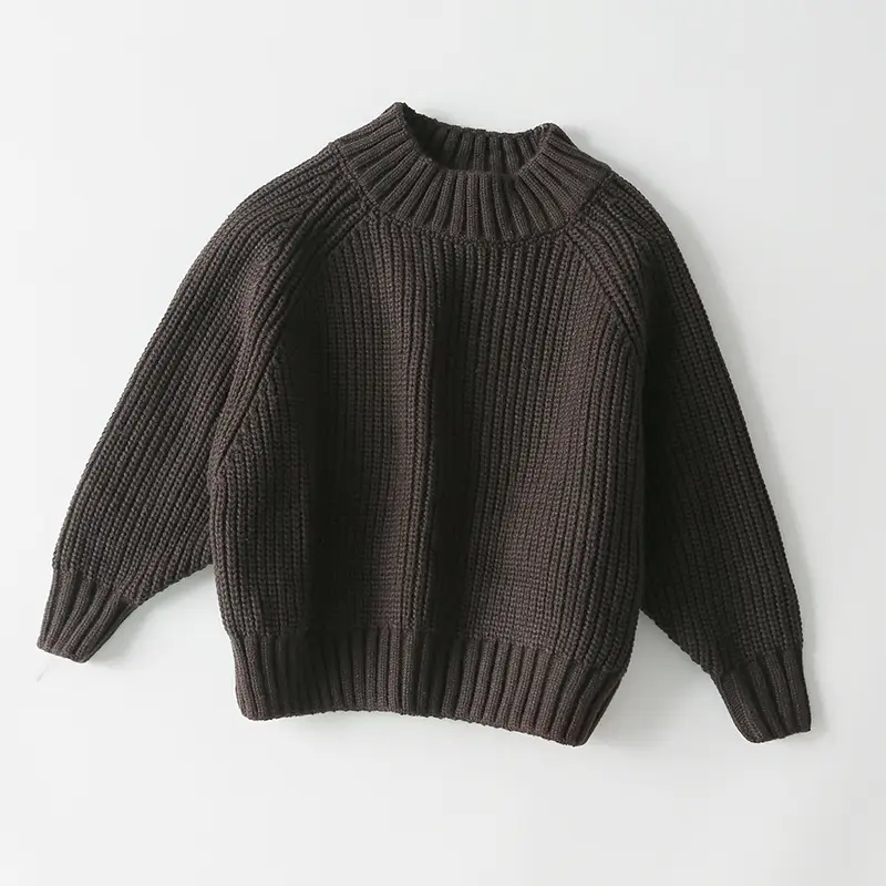 Forest-Themed Pure Cotton Half-Turtleneck Sweaters - Image 2