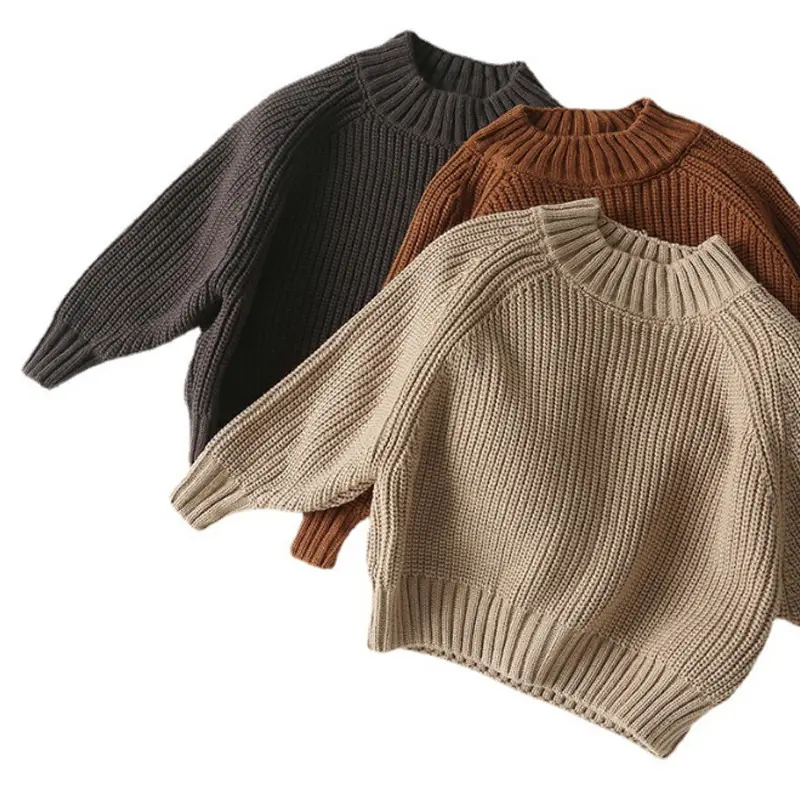 Forest-Themed Pure Cotton Half-Turtleneck Sweaters - Image 7