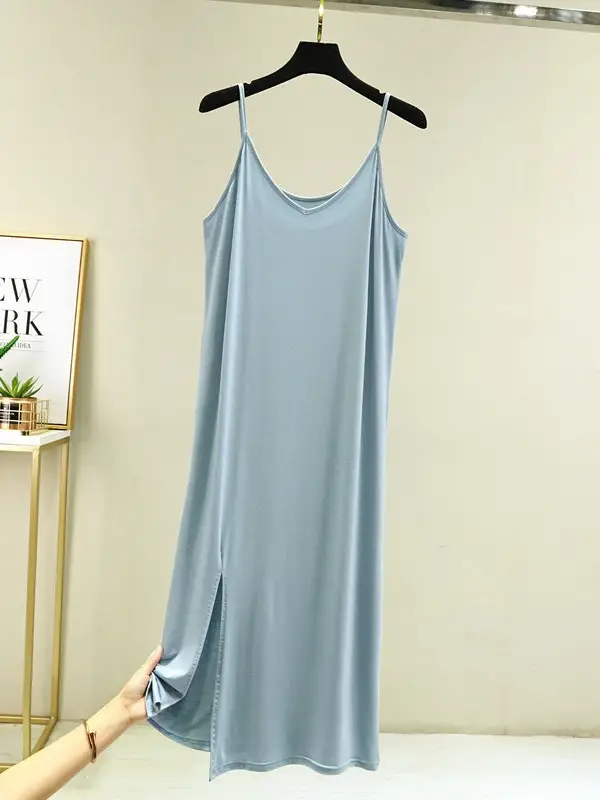 Women's Long Sleeve V-Neck Black Skirt Dress - Image 9