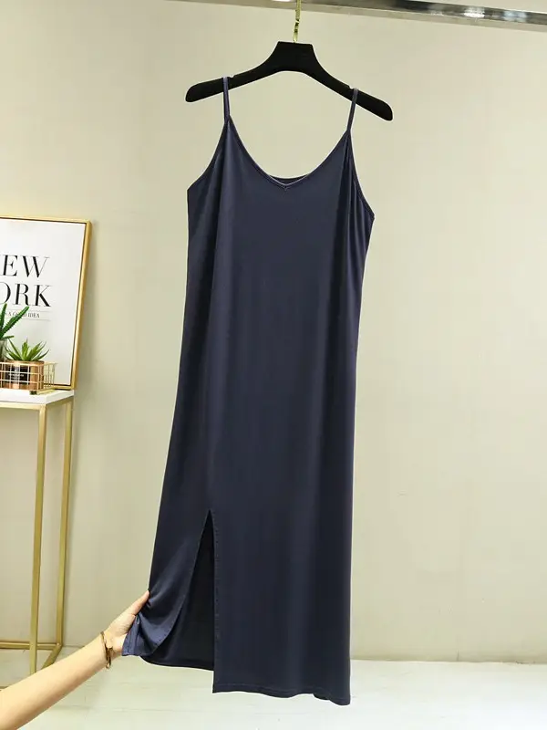 Women's Long Sleeve V-Neck Black Skirt Dress - Image 12