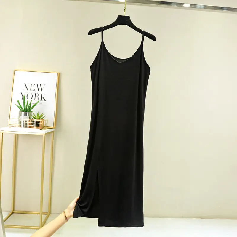 Women's Long Sleeve V-Neck Black Skirt Dress - Image 4