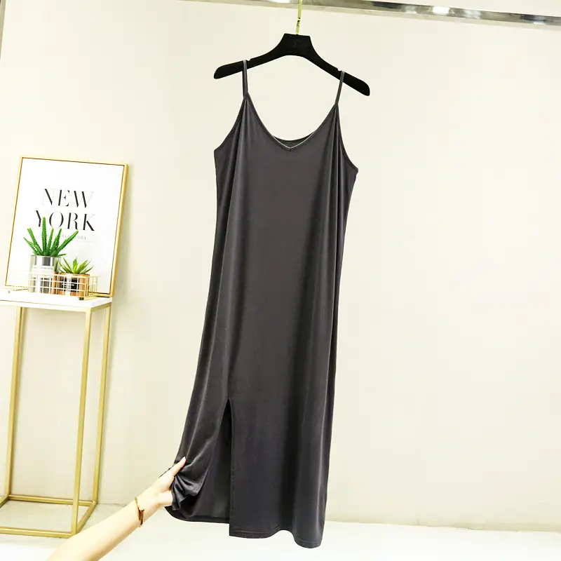 Women's Long Sleeve V-Neck Black Skirt Dress - Image 8