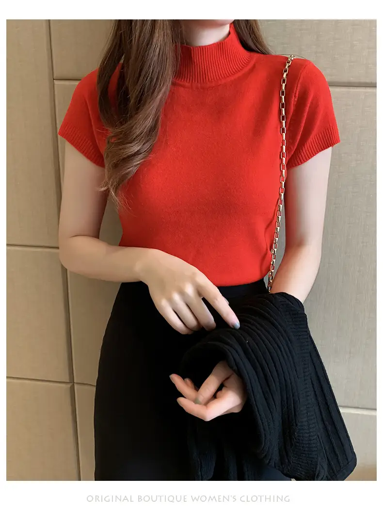 Green Half Turtleneck Knitwear Women 2025 Spring Summer — feature 17