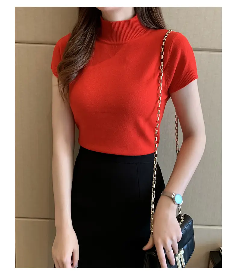 Green Half Turtleneck Knitwear Women 2025 Spring Summer — feature 18