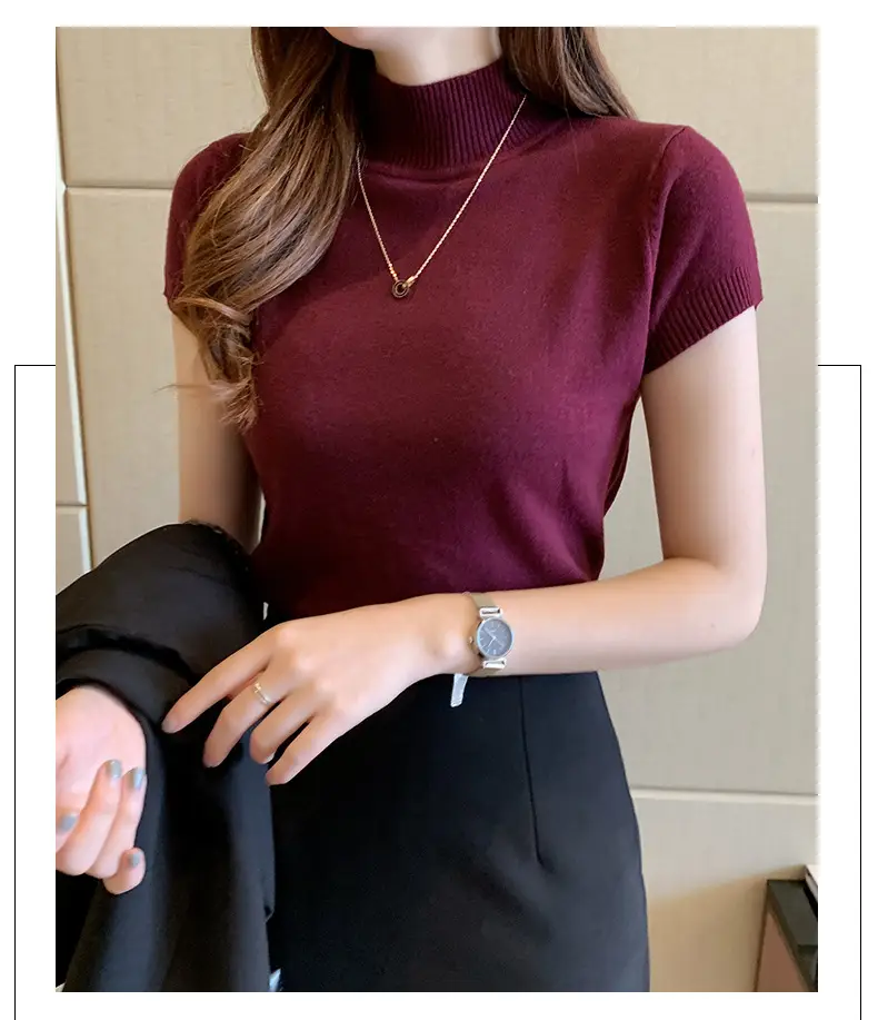 Green Half Turtleneck Knitwear Women 2025 Spring Summer — feature 21