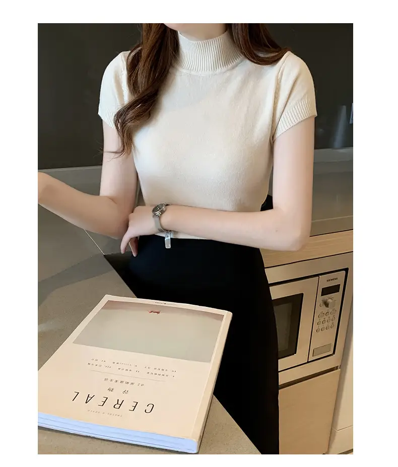 Green Half Turtleneck Knitwear Women 2025 Spring Summer — feature 24