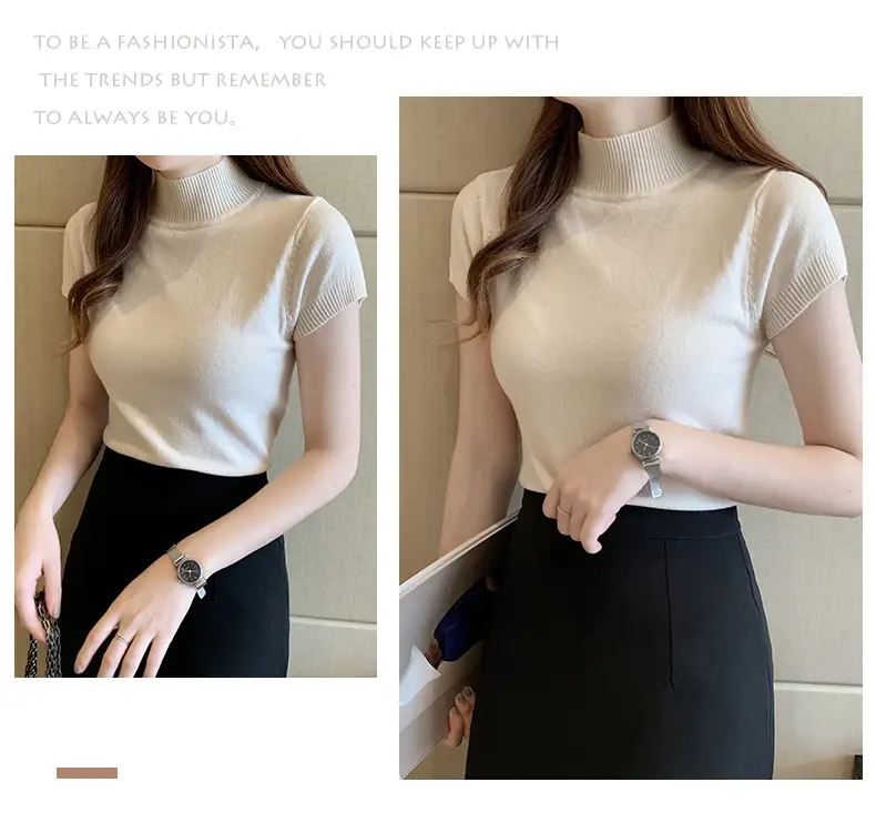 Green Half Turtleneck Knitwear Women 2025 Spring Summer — feature 25