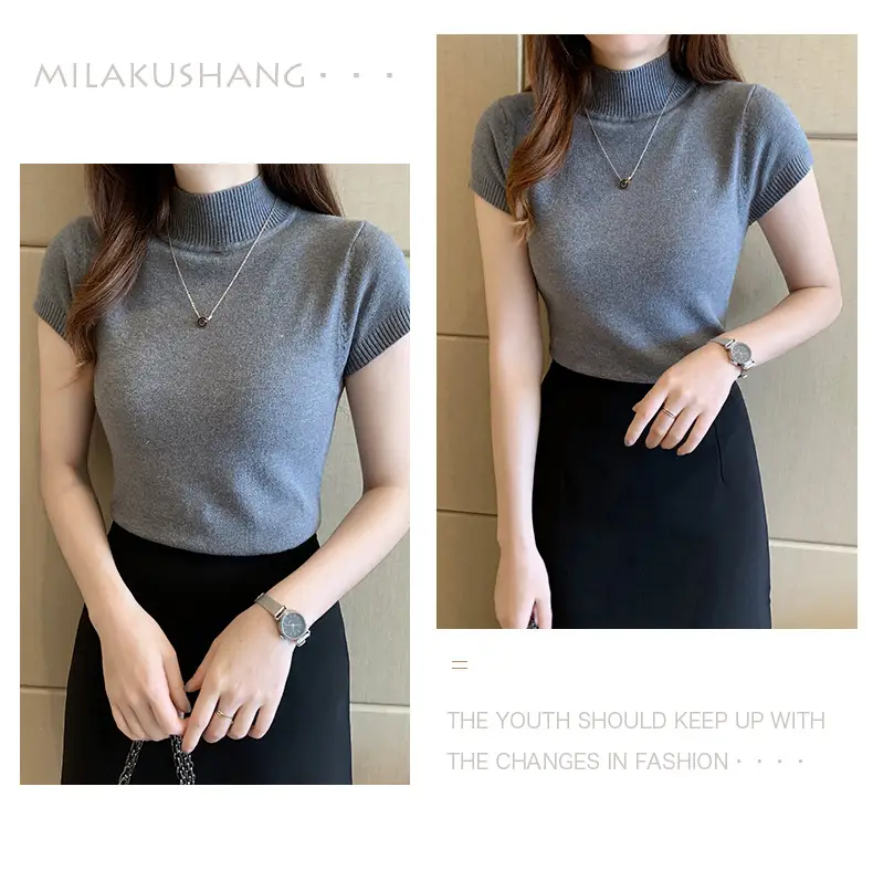 Green Half Turtleneck Knitwear Women 2025 Spring Summer — feature 28