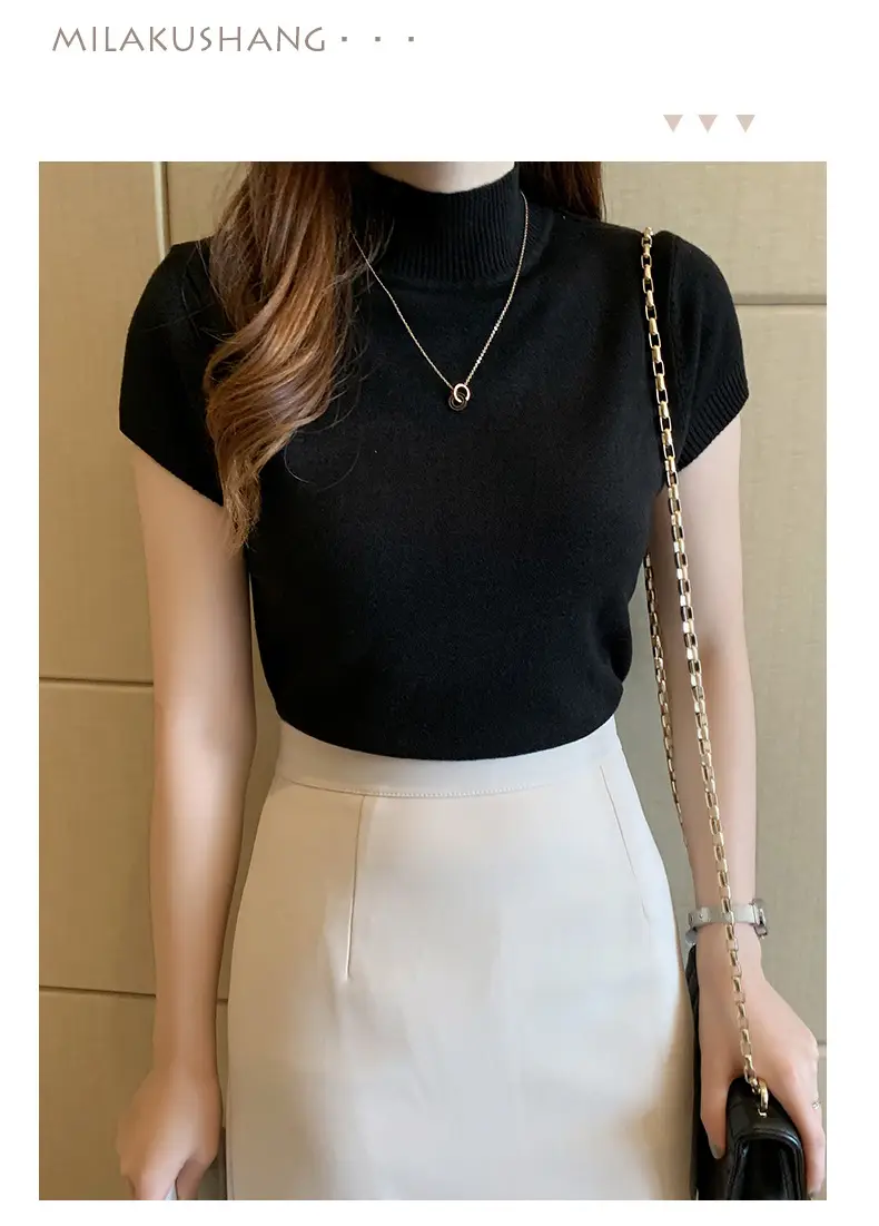 Green Half Turtleneck Knitwear Women 2025 Spring Summer — feature 29