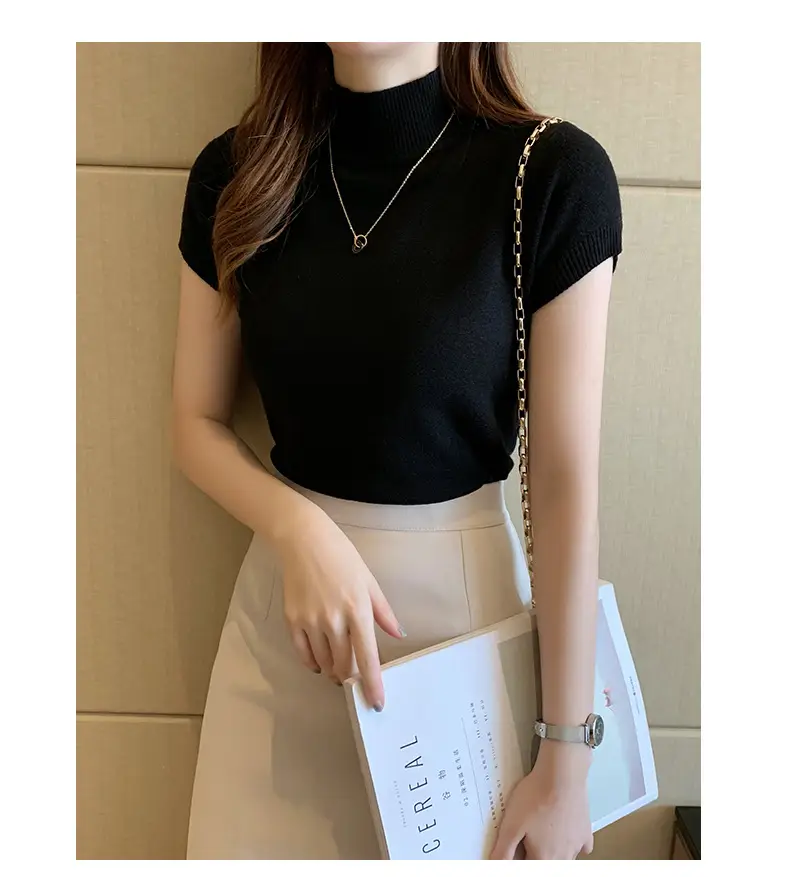 Green Half Turtleneck Knitwear Women 2025 Spring Summer — feature 30