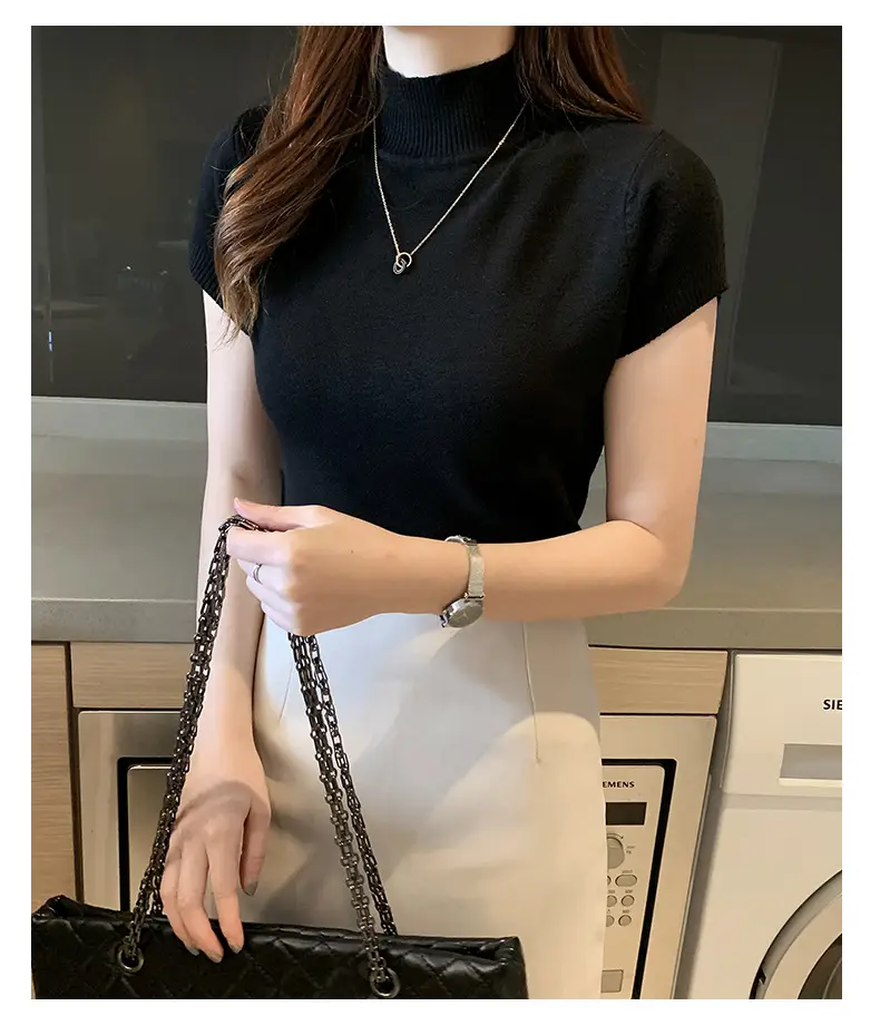 Green Half Turtleneck Knitwear Women 2025 Spring Summer — feature 31