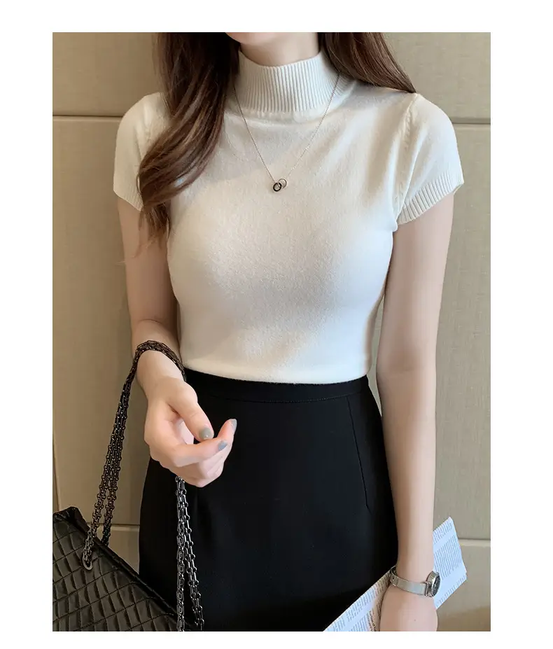 Green Half Turtleneck Knitwear Women 2025 Spring Summer — feature 36