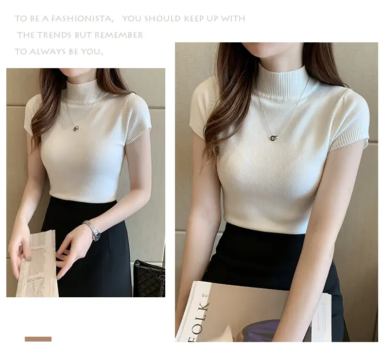 Green Half Turtleneck Knitwear Women 2025 Spring Summer — feature 37