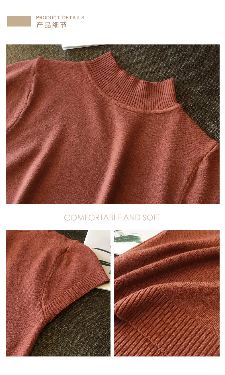 Green Half Turtleneck Knitwear Women 2025 Spring Summer — feature 5