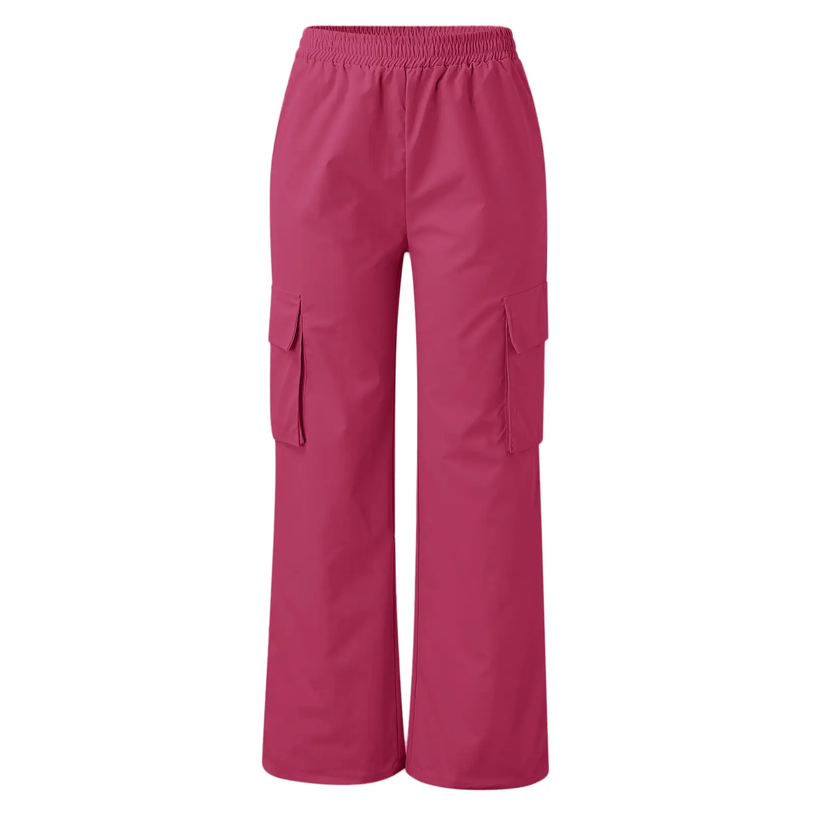 High Waist Wide Leg Pants for Women Beige Cargo Style — feature 11