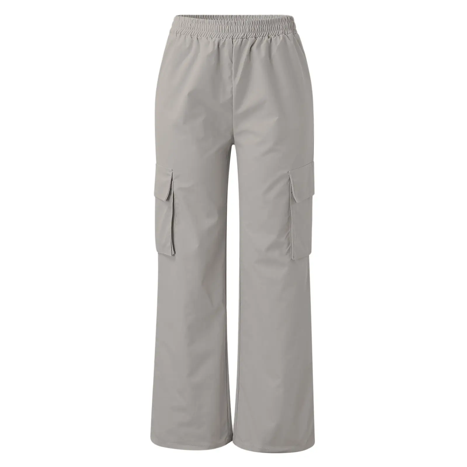 High Waist Wide Leg Pants for Women Beige Cargo Style — feature 16