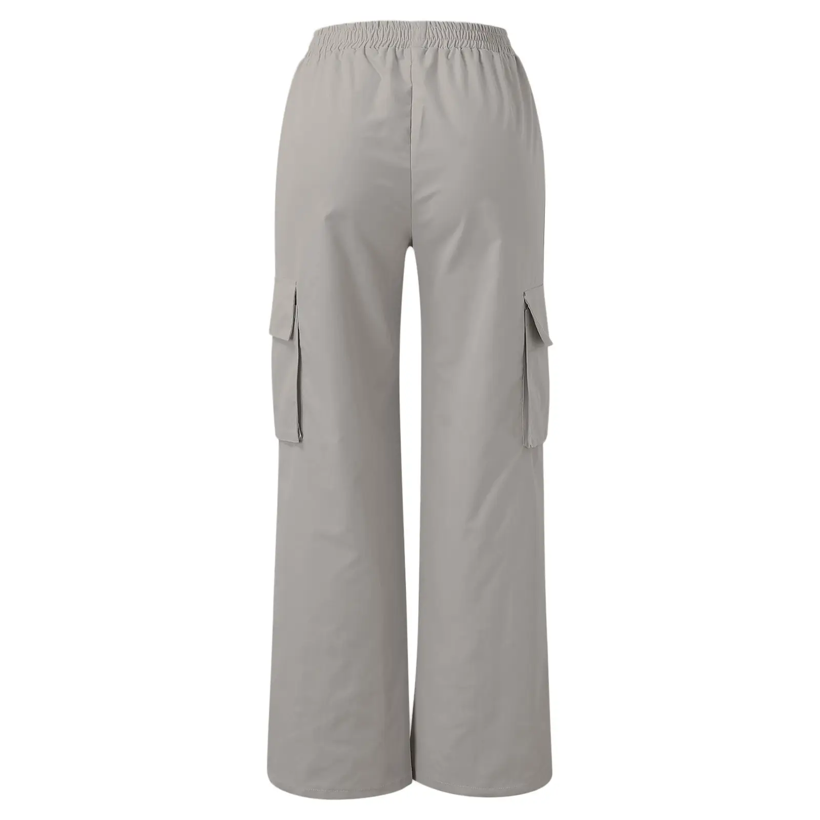 High Waist Wide Leg Pants for Women Beige Cargo Style — feature 17