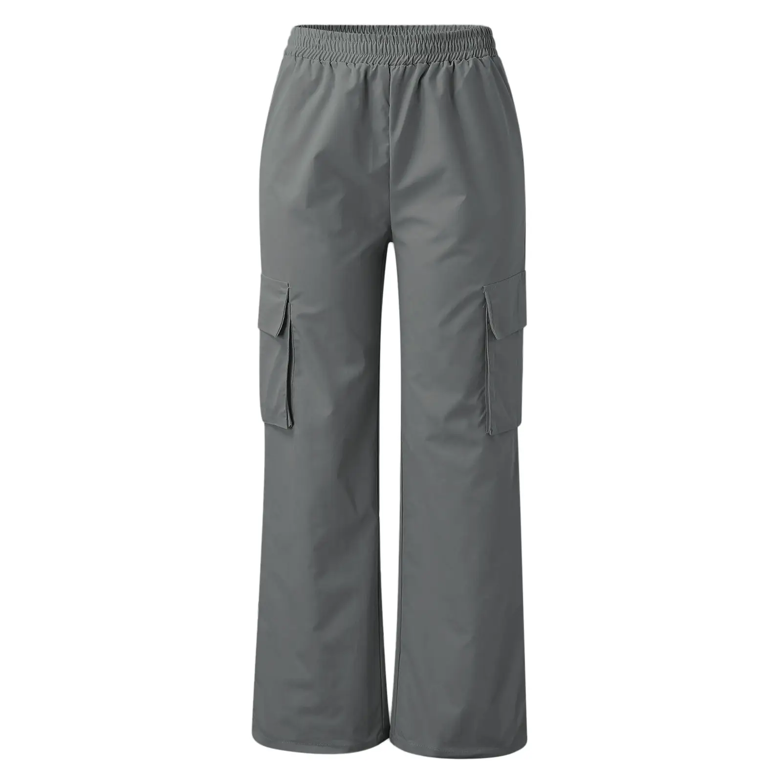High Waist Wide Leg Pants for Women Beige Cargo Style — feature 31