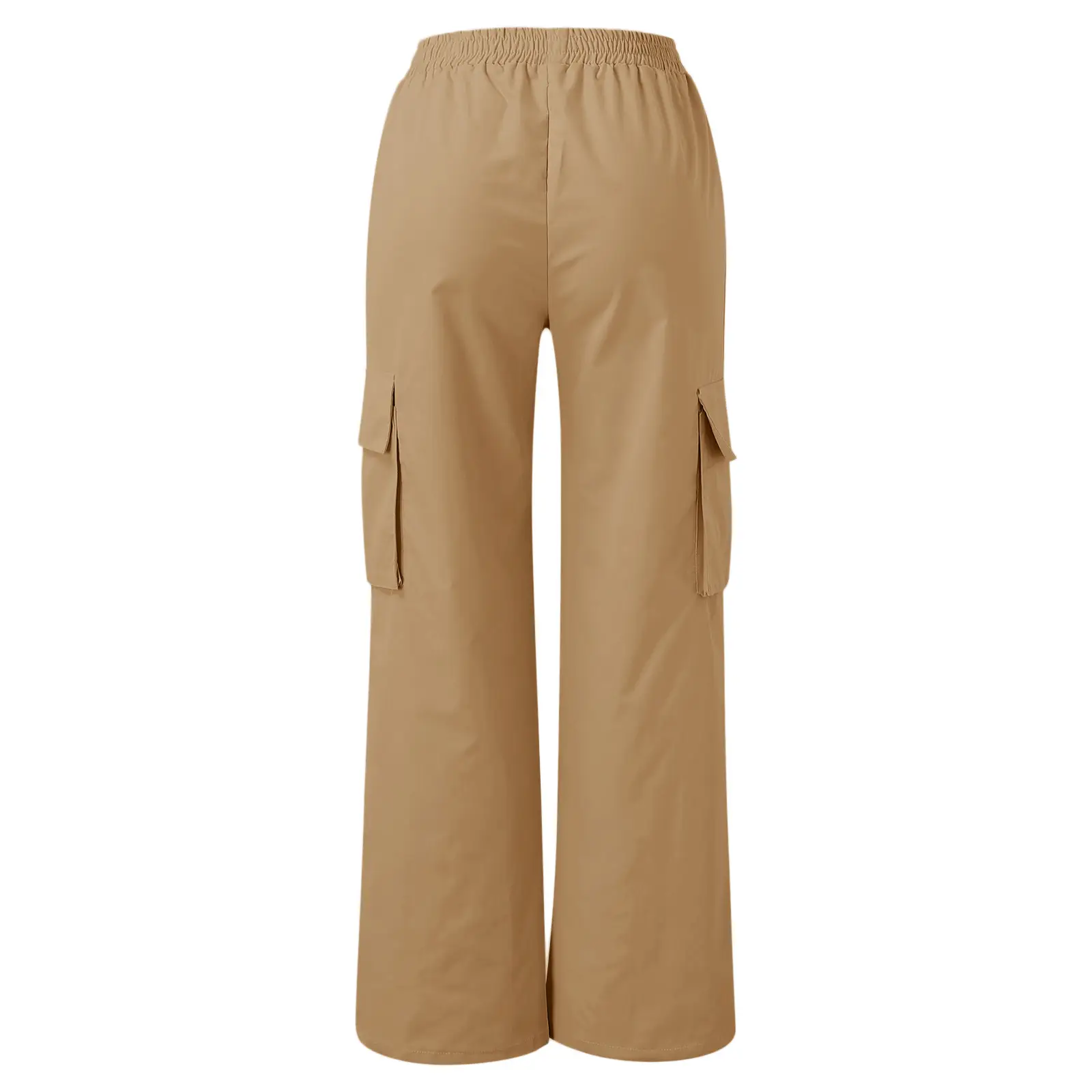 High Waist Wide Leg Pants for Women Beige Cargo Style — feature 37
