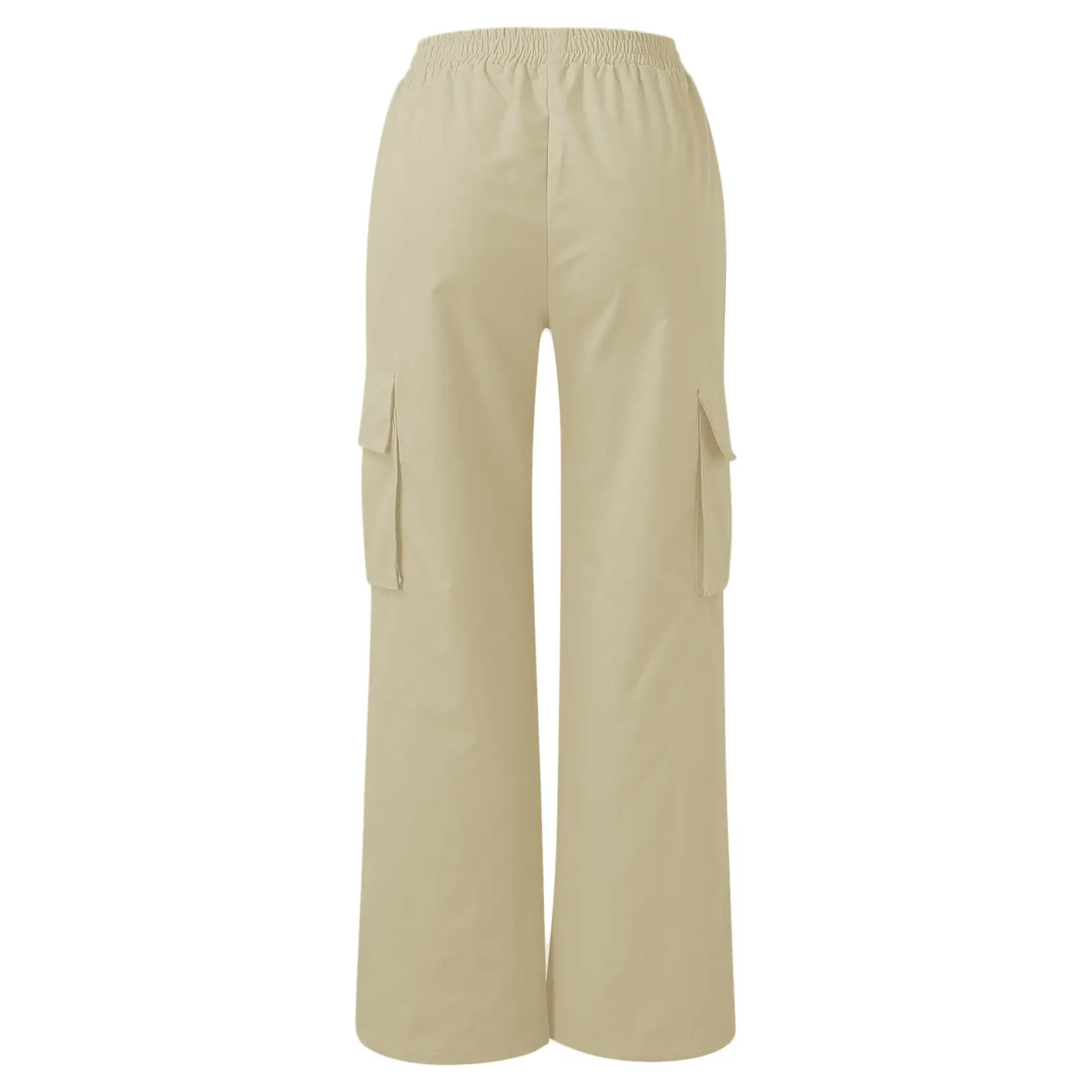 High Waist Wide Leg Pants for Women Beige Cargo Style — feature 46