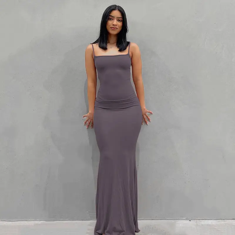 Blue Slim Fit Skims Dress for Women 2022 - Image 17